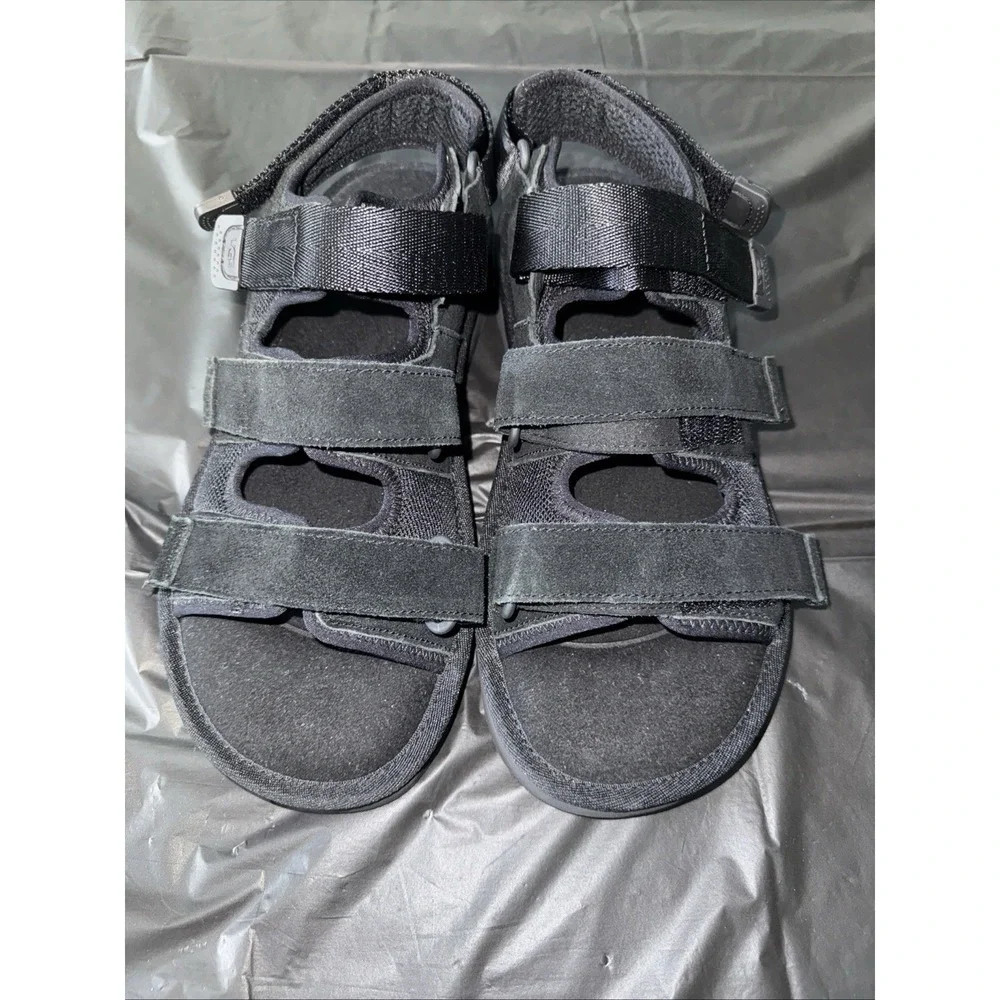 UGG Goldencoast Multistrap Sandals Men's 10 Black Suede Comfort Gorpcore Hiking‎